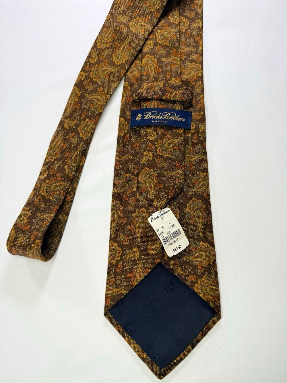 Brooks Brothers Makers Vintage Pure Silk Paisley Tie NWT